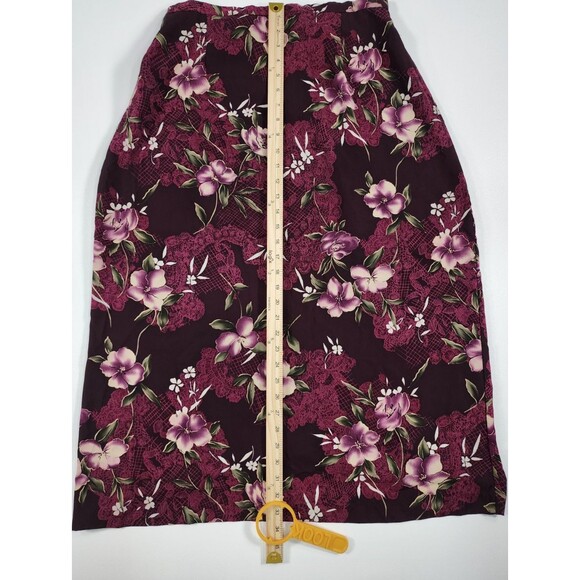 Kathie Lee Skirt Women's Size 18 Purple Floral Print - Picture 6 of 10